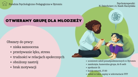 Nabór do grupy terapeutycznej dla młodzieży