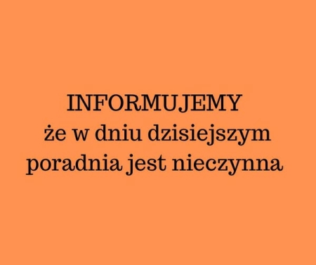 14 października Poradnia nieczynna