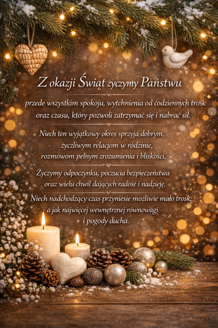 23 grudnia Życzenia Świąteczne